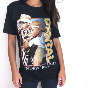 Tupac Digital Underground Black T Shirt 